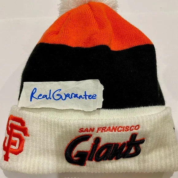 RARE New Era San Francisco Giants Scripter Script Winter Sport Knit Beanie Hat - Picture 2 of 4